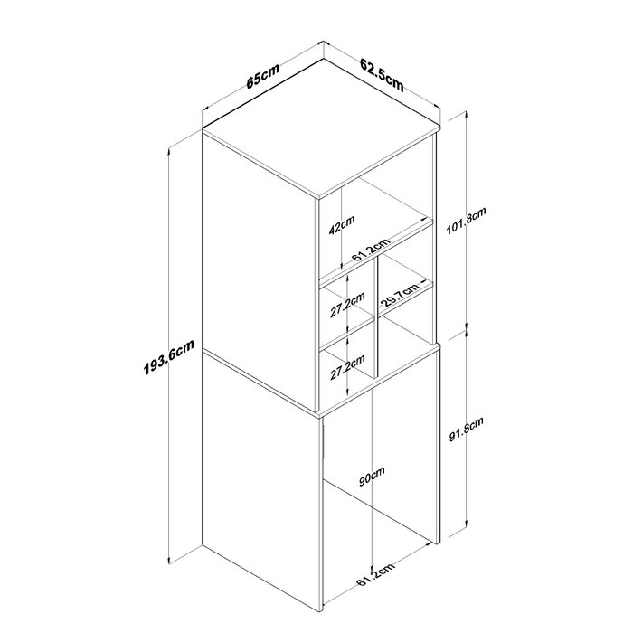 Hanah Home Armario para Lavadora Blanco Hanah Home Armario para Lavadora Blanco